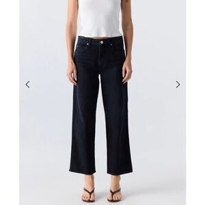 AMO Black High-Rise Wide-Leg Jeans 27